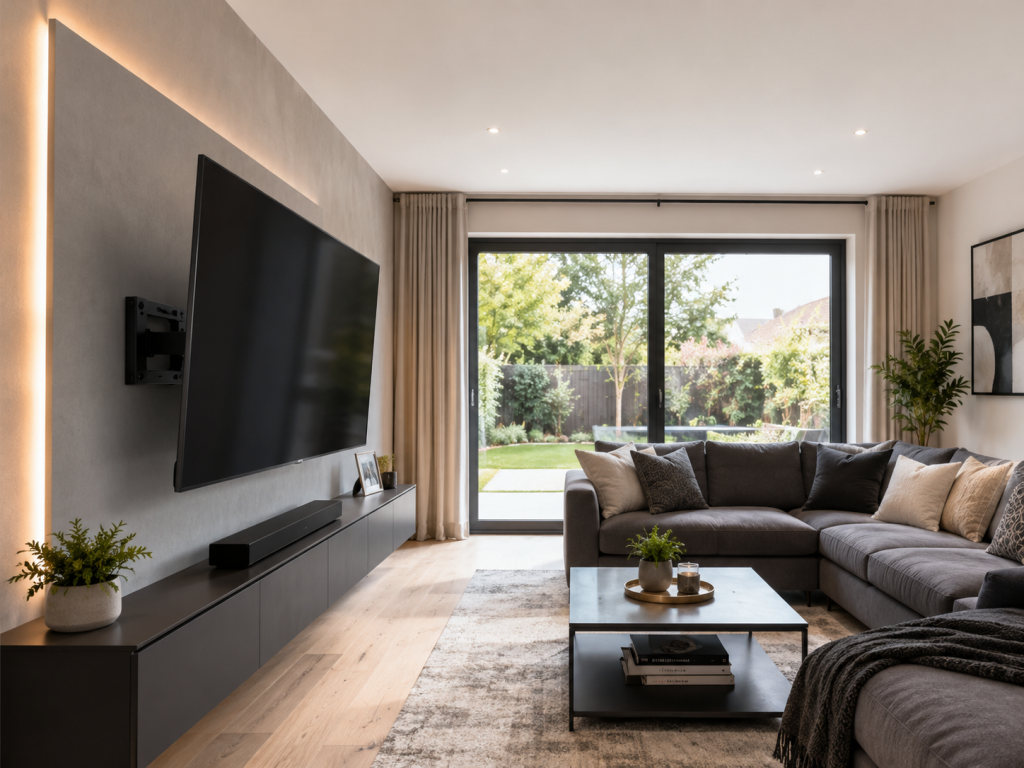 TV wall bracket installation